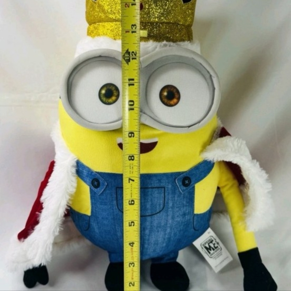 DESPICABLE ME Universal Studios King Bob Minion Large Plush 15" ☆ Rare ☆ - Picture 8 of 8